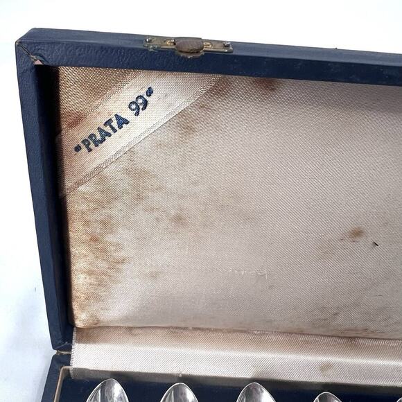 Vintage Prata 99 Silver Plated Spoons - Set of 12 from Brazil in Original Box - Picture 6 of 8